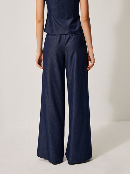 Mid-Waist Pocket Detail Pants