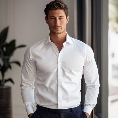 100% Cotton Button-Up Dress Shirt