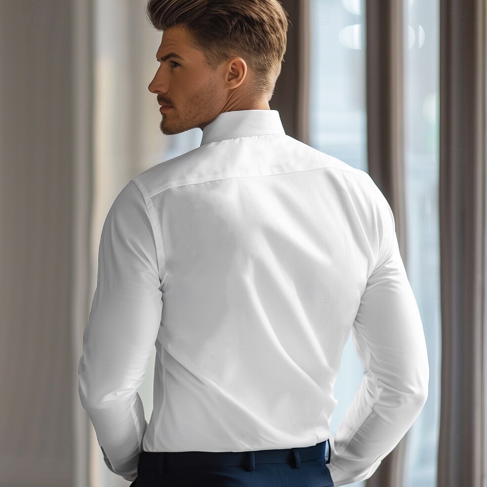 100% Cotton Button-Up Dress Shirt