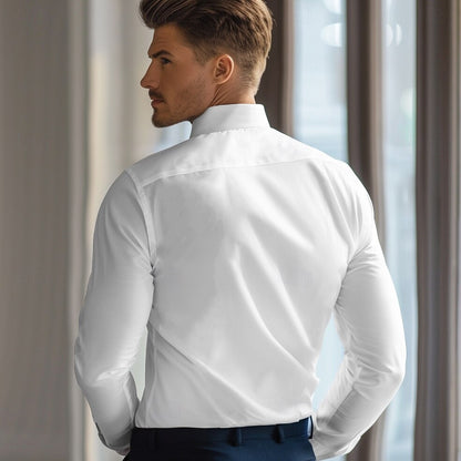 100% Cotton Button-Up Dress Shirt
